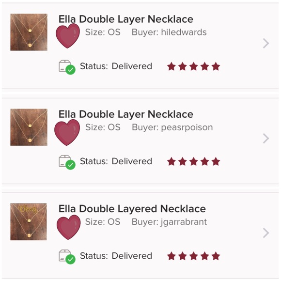 ELLA GOLD Double Layered Necklace with Gift Bag - Picture 3 of 5